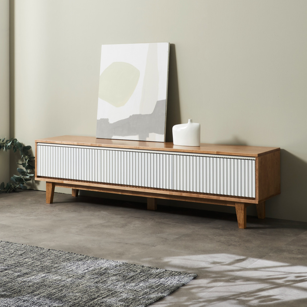 원목 템바보드거실장 1500 서랍형