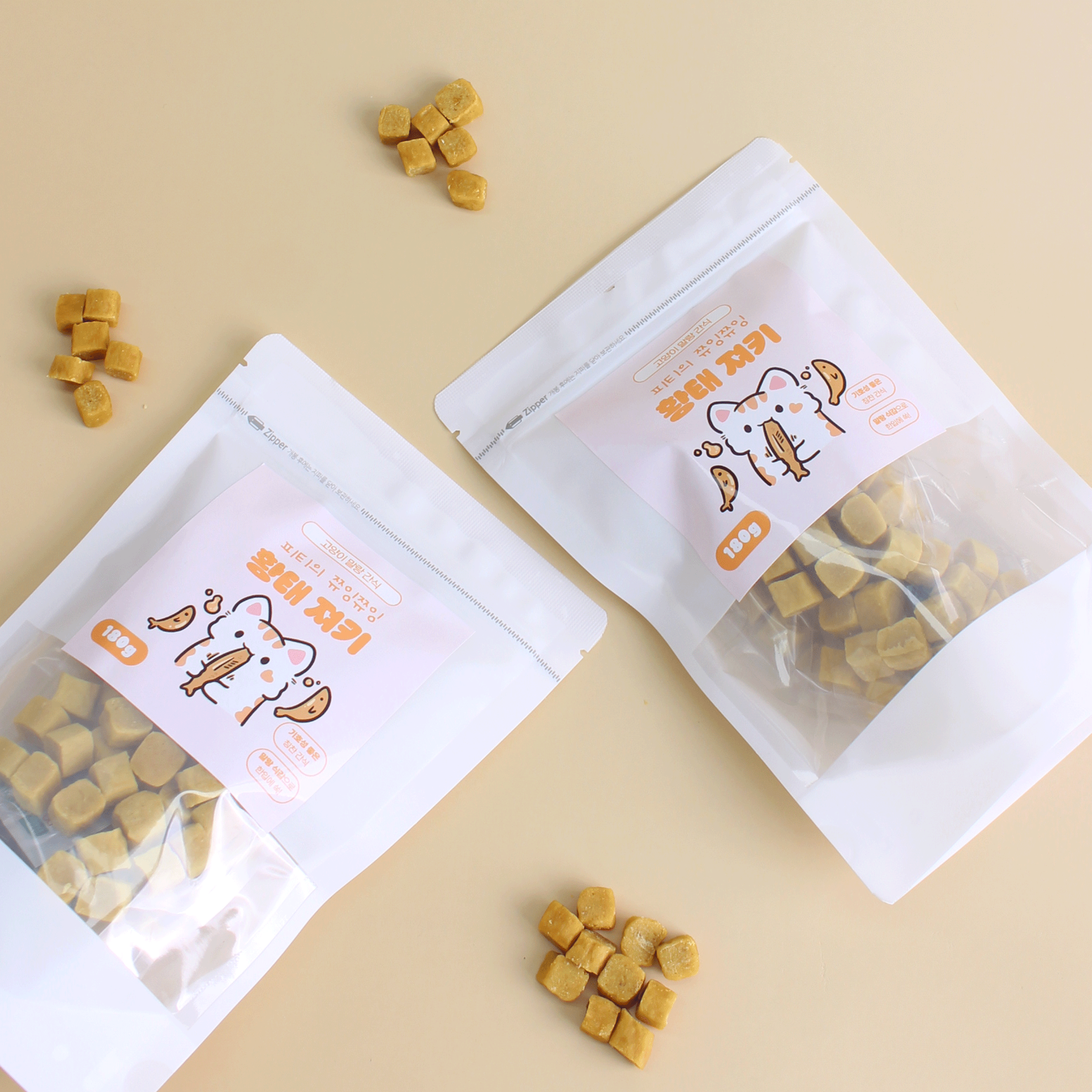 페네핏 고양이 져키 훈련용 칭찬 간식 대용량 황태, 180g, 1개 - 상세 이미지 3