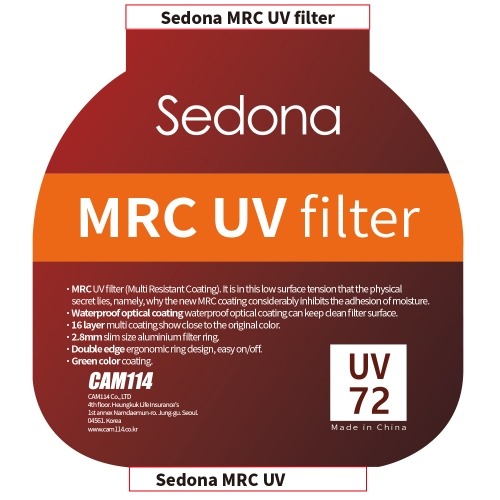 SEDONA MRC UV Filter 72mm