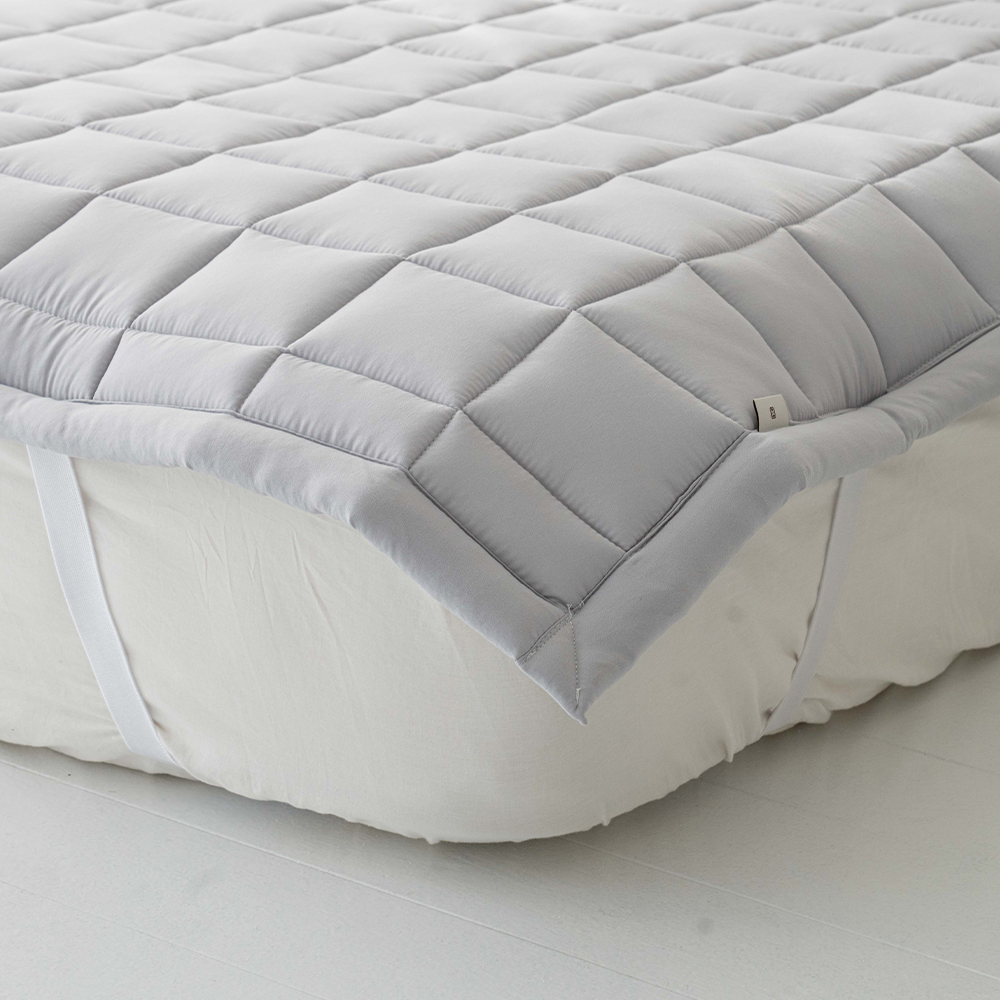 송화침장 알러지케어 먼지없는 논슬립 고정밴드 무지 침대패드