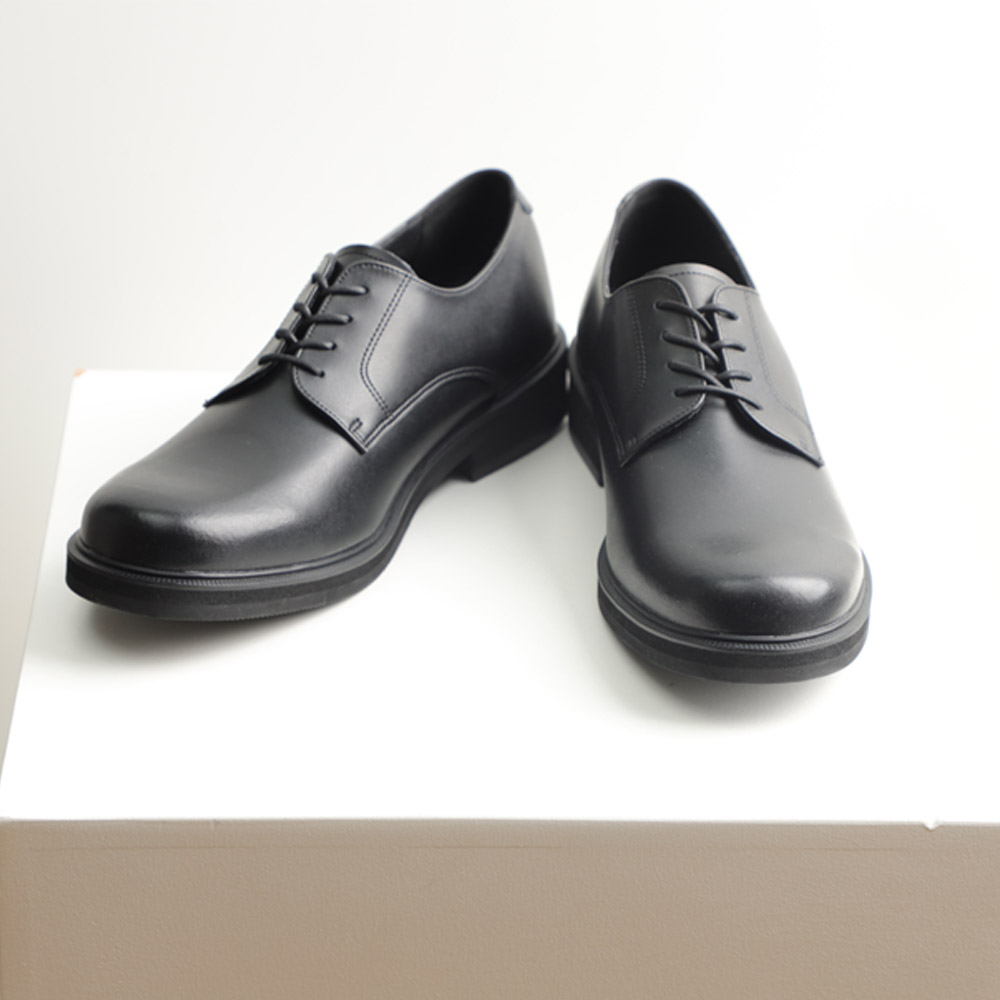 수제 소가죽 남자 구두 더비슈즈 발편한 정장 구두 4cm - 상세 이미지 4