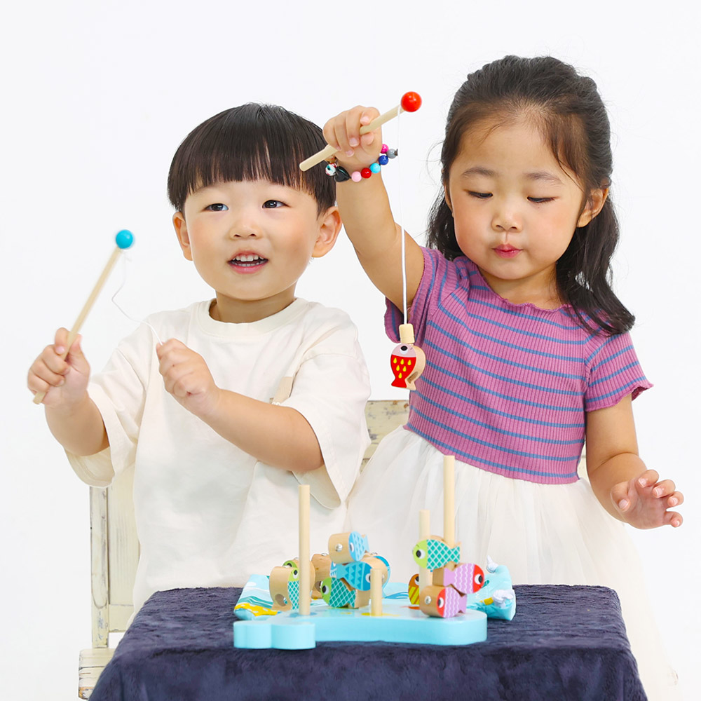 [투키토이] 다기능자석낚시게임 낚시놀이 실꿰기 균형쌓기 탑쌓기 소근육교구 Tookytoy - 상품 이미지