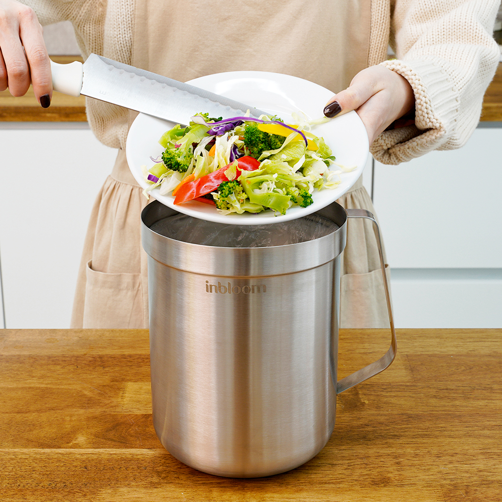인블룸 스텐304 진공밀폐 음식물쓰레기통 3L 냄새차단 종량제봉투호환 - 상세 이미지 4