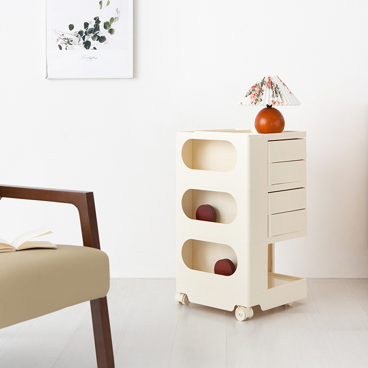 빙그리 회전서랍 트롤리 4단 크림 3962.9993