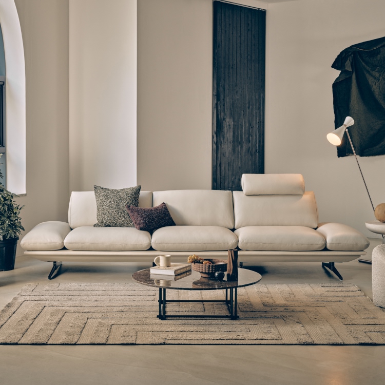 [에싸] 카미노 4인 론도 소가죽 소파