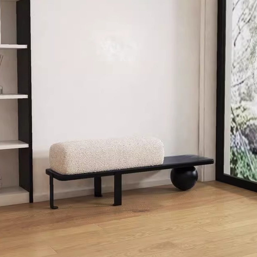 거실 카페 미니멀 볼 디자인 벤치의자 60cm