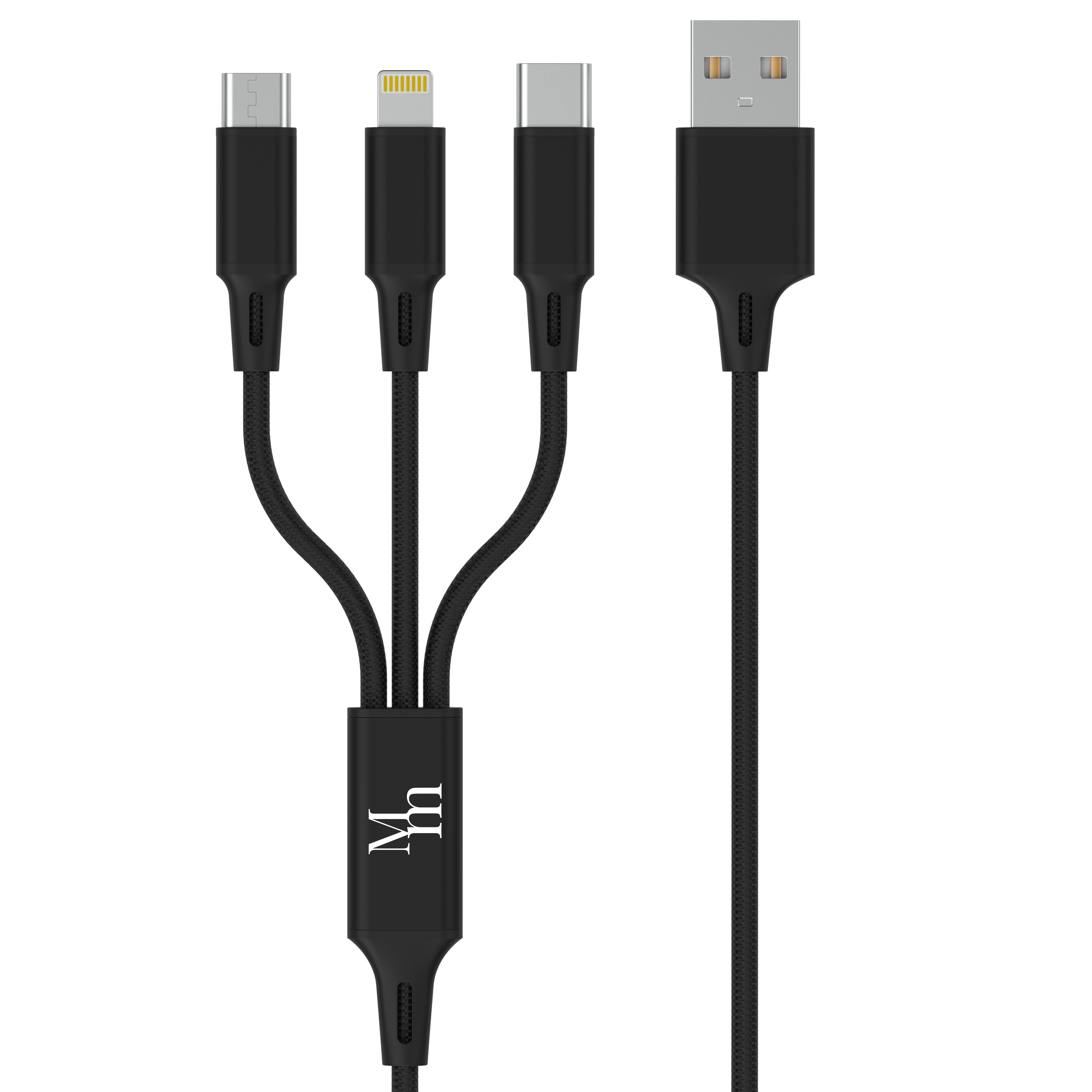 메이드모먼 고속 3in1 USB to 5핀 C핀 8핀 멀티 충전 케이블