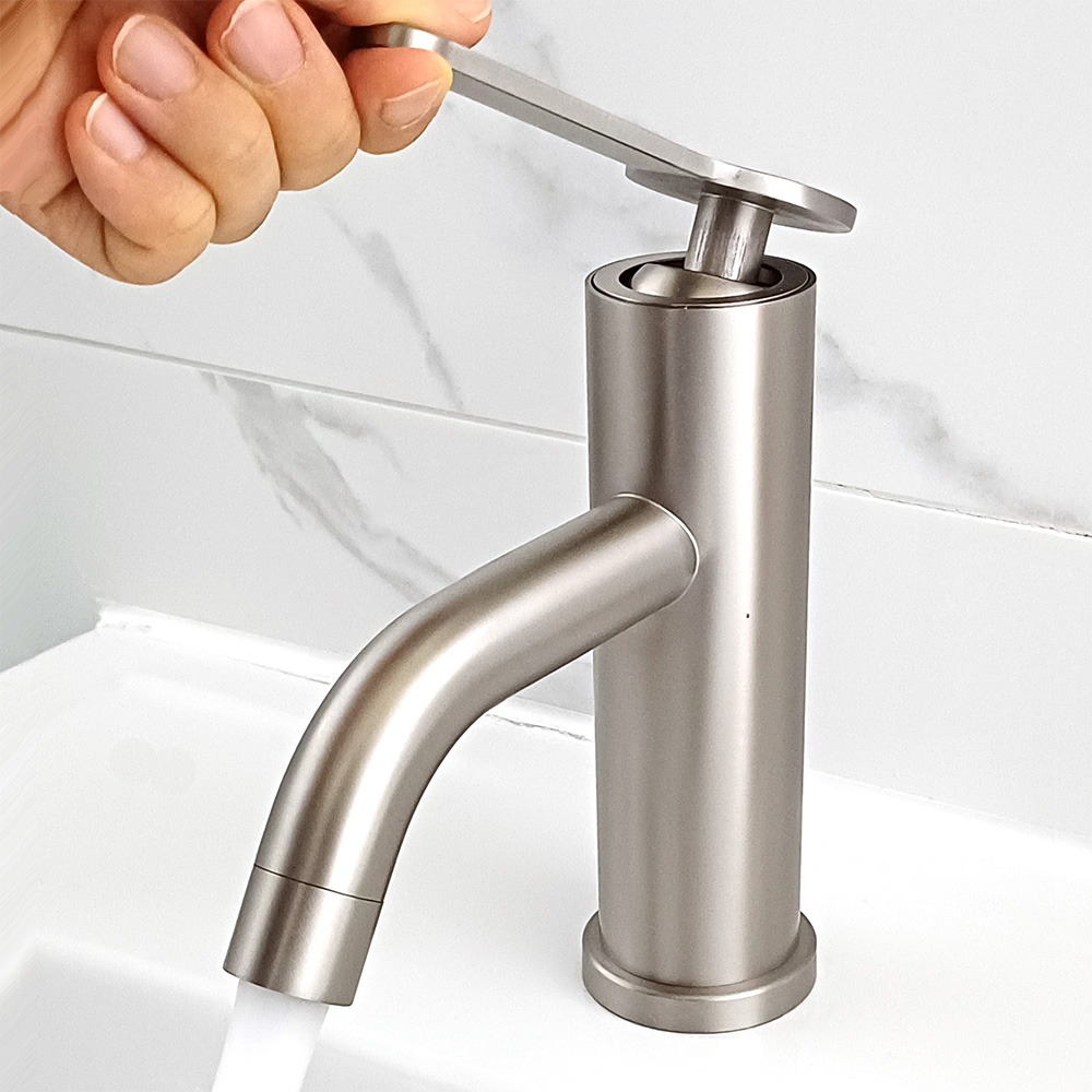 벨도 고급 세면대 수전 욕실 세면기 수도꼭지 원홀 무광 세면수전 매립핸들