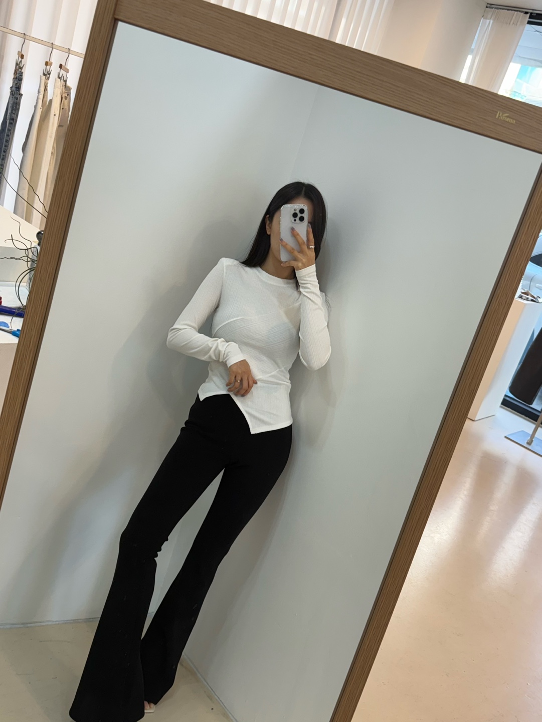 (당일배송) 매그놀리아 앤드 부츠컷 트임 레깅스 밴딩 팬츠 상세 이미지 16