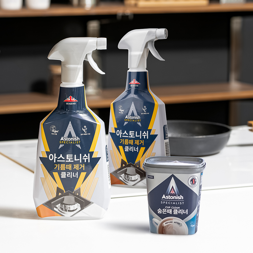 [본사] 아스토니쉬 기름때 클리너 2개+숨은때 발포 세정제 1개 3종 세트