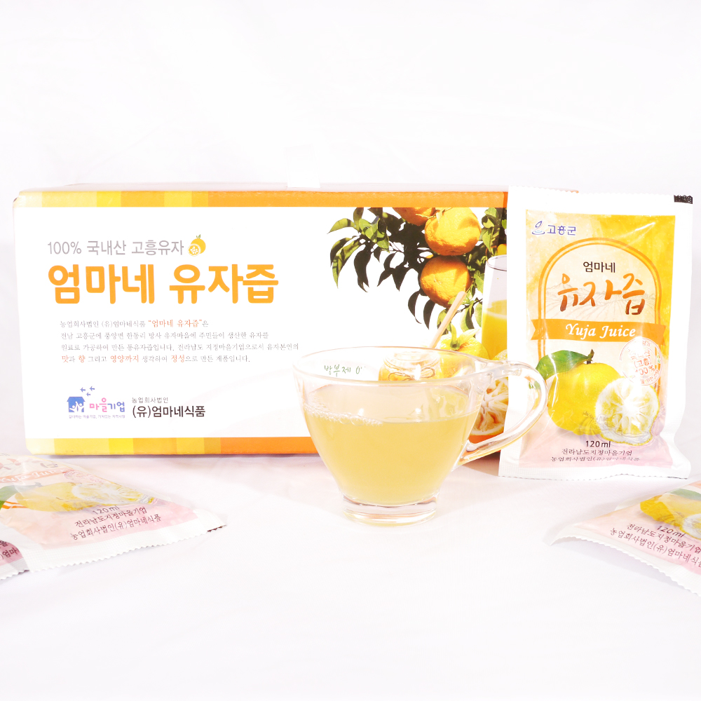 고흥유자 통째로 착즙한 유자즙 유자즙 1포당 120ml x 30포