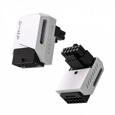 EZDIY-FAB SHIELD 12V-2X6 STD 90도 어댑터 (화이트)