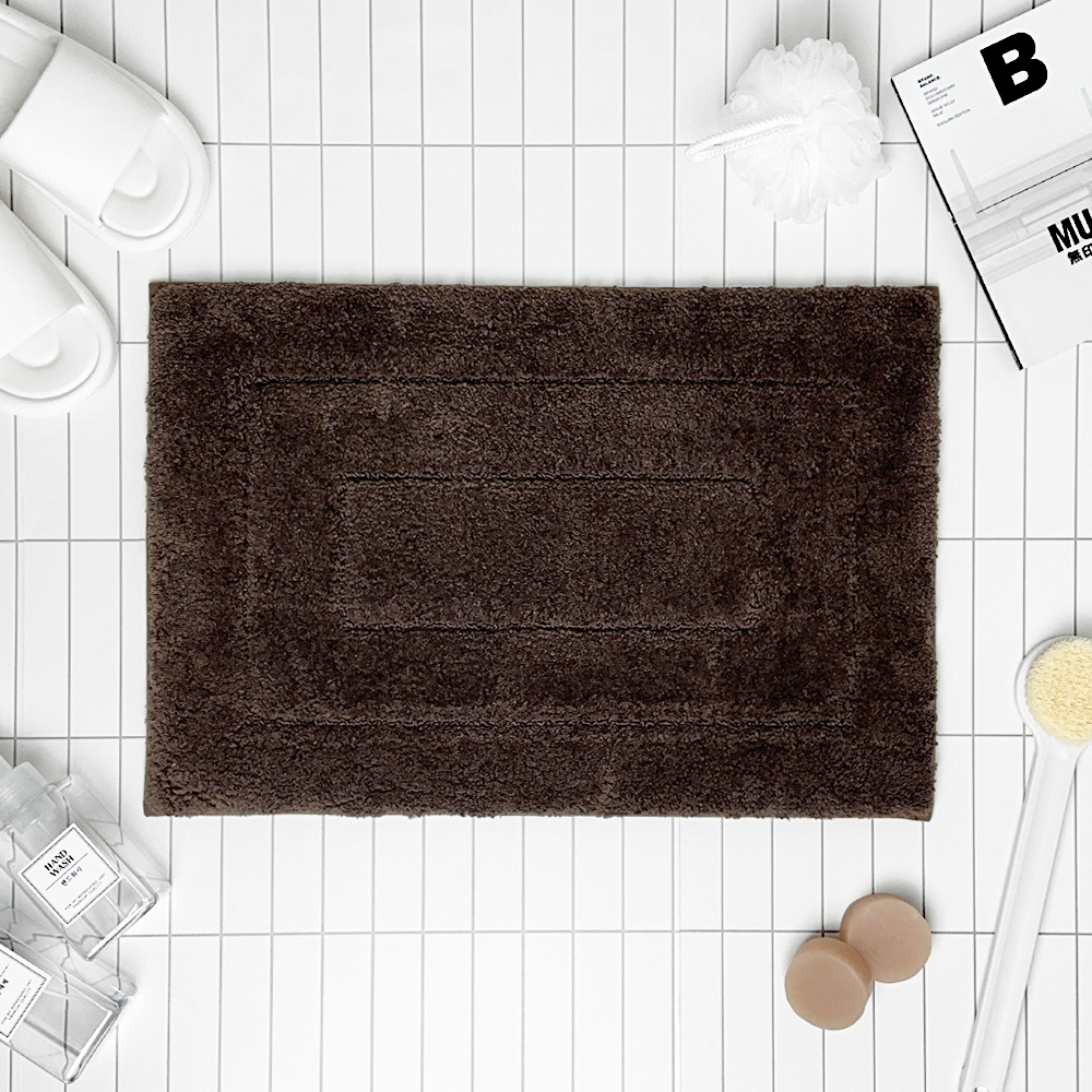 극세사 욕실 발매트 사각 주방 매트 화장실 현관 빨아쓰는 프리미엄 러그 60x40 - 상세 이미지 3