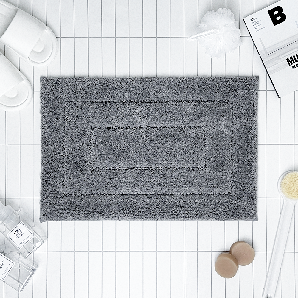 극세사 욕실 발매트 사각 주방 매트 화장실 현관 빨아쓰는 프리미엄 러그 60x40 - 상세 이미지 4