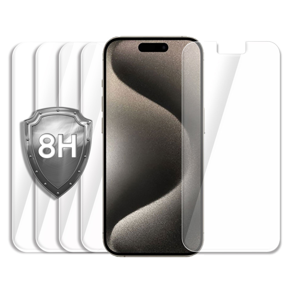깨지지 않는 방탄 필름 아이폰15 프로 맥스, 5매입 - 상품 이미지