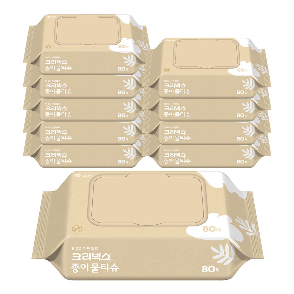 크리넥스 종이물티슈 80매X10팩