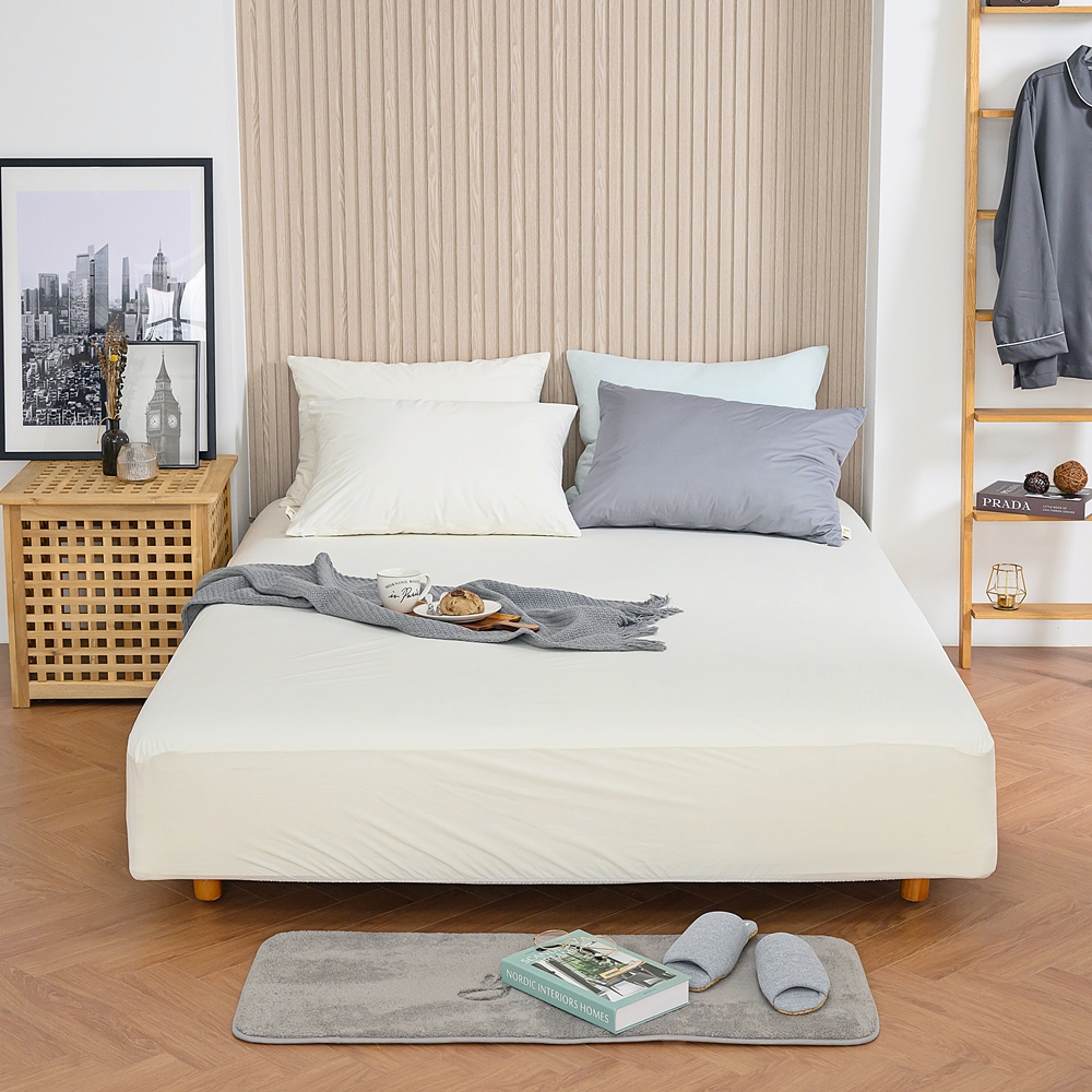 나라데코 호텔 침대 방수 매트리스커버 저소음 화이트 싱글