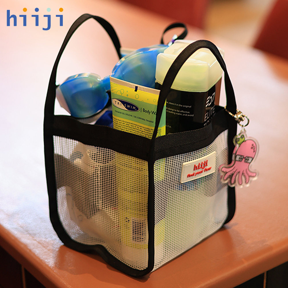 히지 수영 목욕 망사 메쉬 가방 1L 샤워박스 화이트블랙 제품 이미지