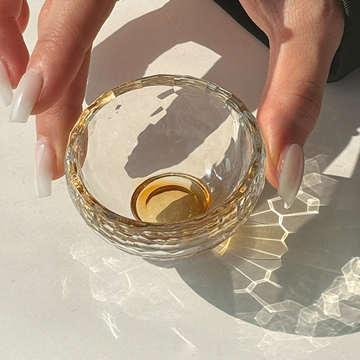 더큰솔 햇살 찻잔 보이차 공부차 쾌객배 다도 감성 유리잔 인생 술장 30ml