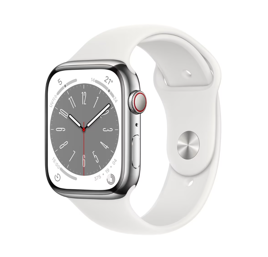 Apple 애플워치8 스테인리스 셀룰러+블루투스 45mm 실버 단순개봉 A2858
