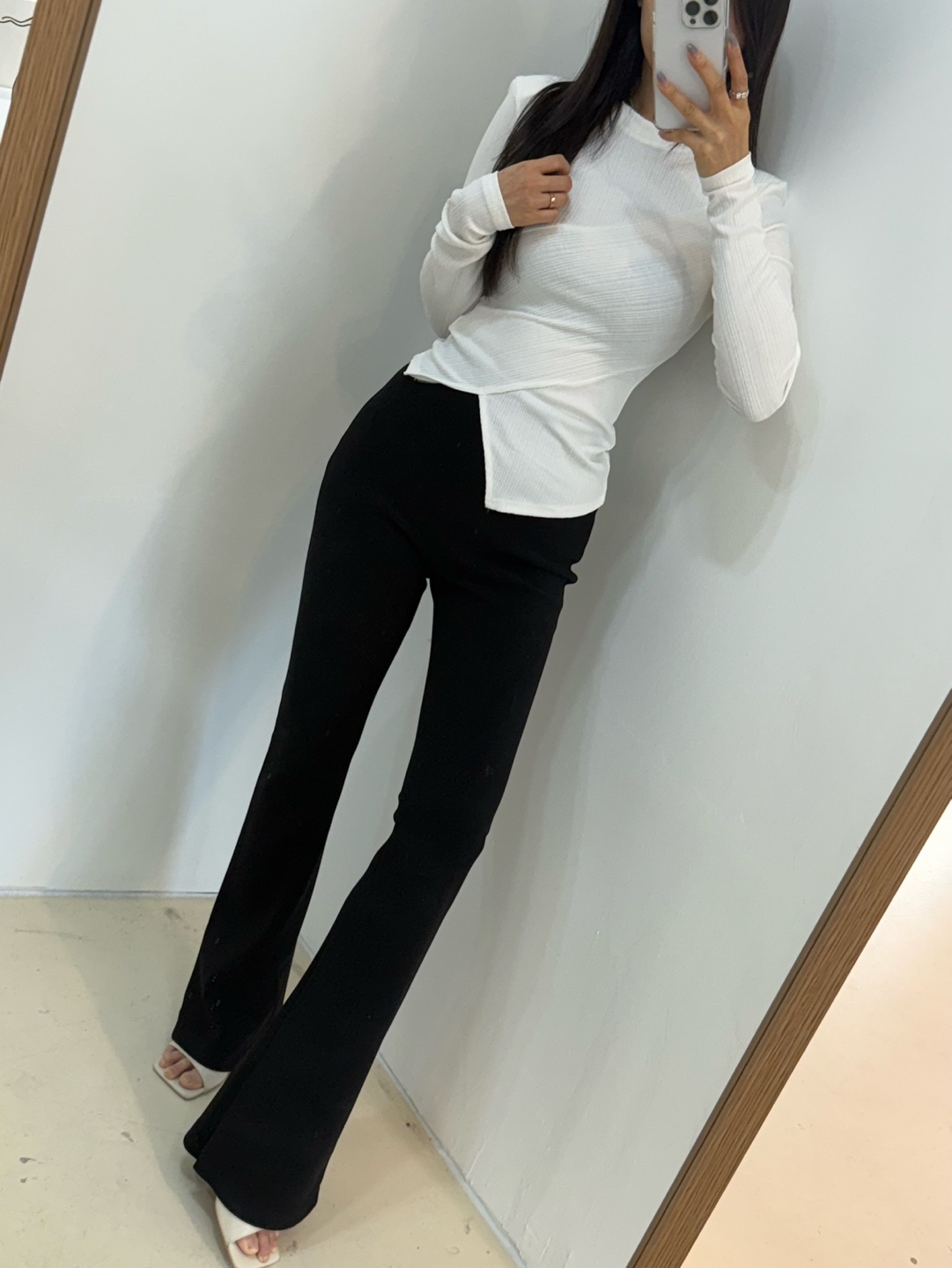 (당일배송) 매그놀리아 앤드 부츠컷 트임 레깅스 밴딩 팬츠 상세 이미지 7
