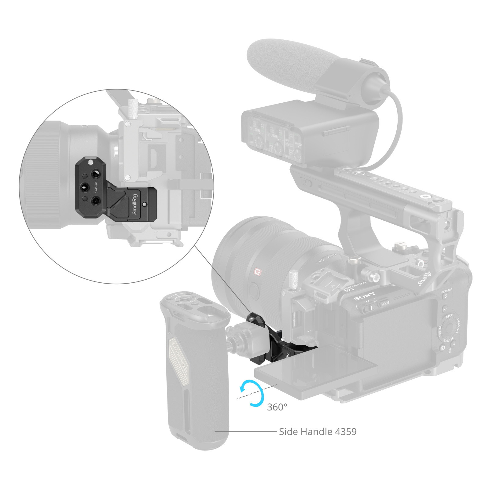 스몰리그 Side Handle Extension Adapter with NATO Clamp 4458 - 상세 이미지 3