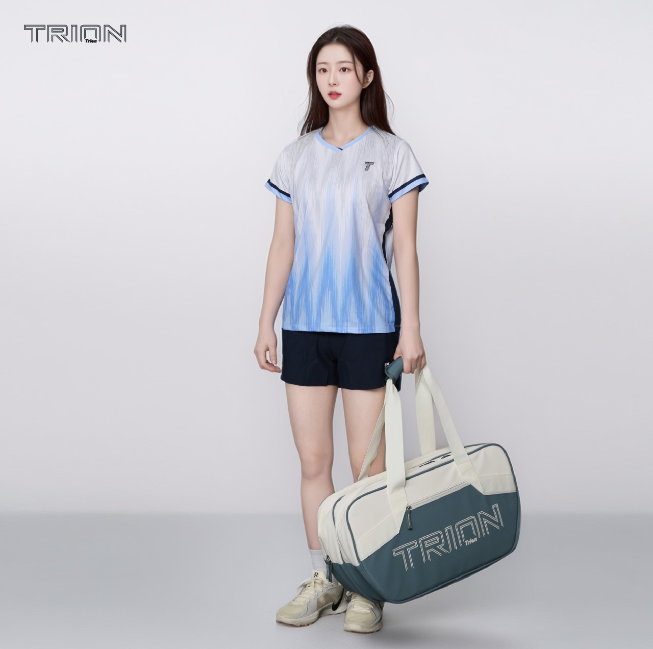트라이온 모션 경기복 남성/여성 반팔티셔츠 배드민턴 탁구 스쿼시 스포츠웨어 - 상세 이미지 2