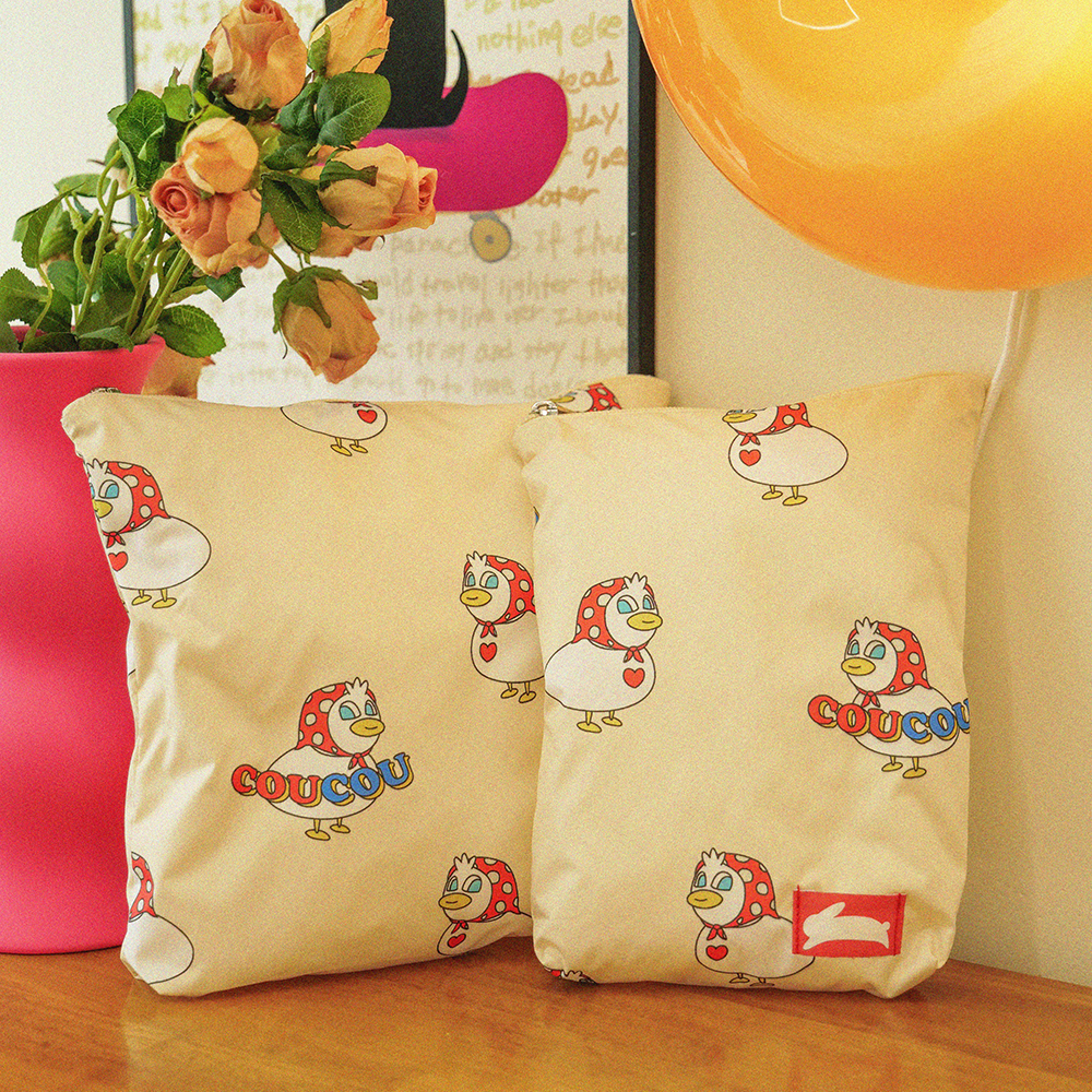 오우아스튜디오 어린이집 방수 파우치 준비물 가방 더비핑크 2종 세트