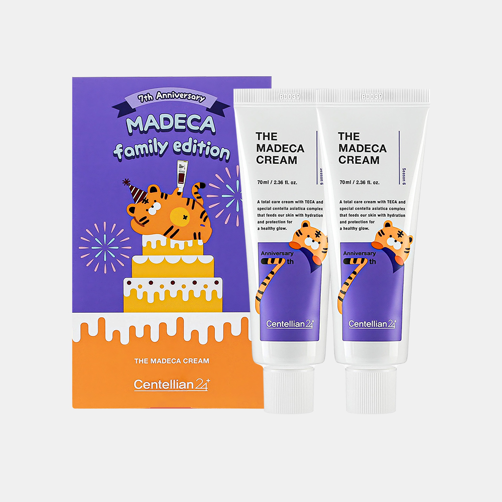 동국제약 센텔리안24 7주년 기념 에디션 더 마데카크림 70ml x 2개/병풀크림 시카 테카(TECA) 주름개선 수분 보습 기미완화 안티에이징 탄력 잡티 개선에 도움 / 시즌6 - 메인 이미지