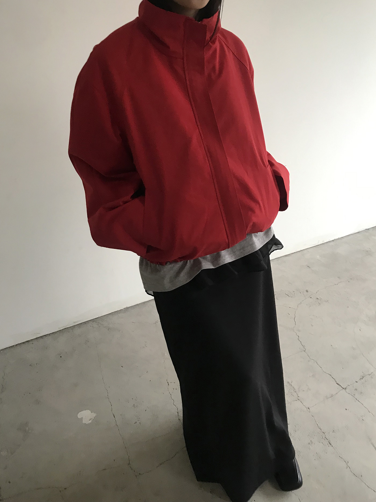 [미엔느] sleek jersey maxi skirt / 슬릭 져지 맥시 스커트 (2col) 상세 이미지 14