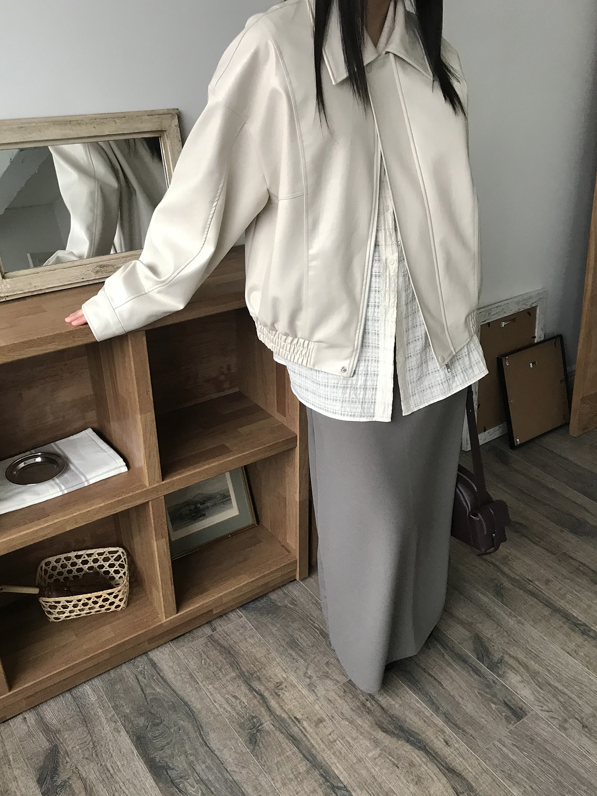 [미엔느] sleek jersey maxi skirt / 슬릭 져지 맥시 스커트 (2col) 상세 이미지 29