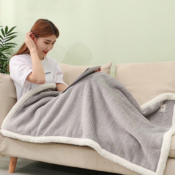 똑딱이 쇼파담요 망토담요 소파담요 - 메인 이미지