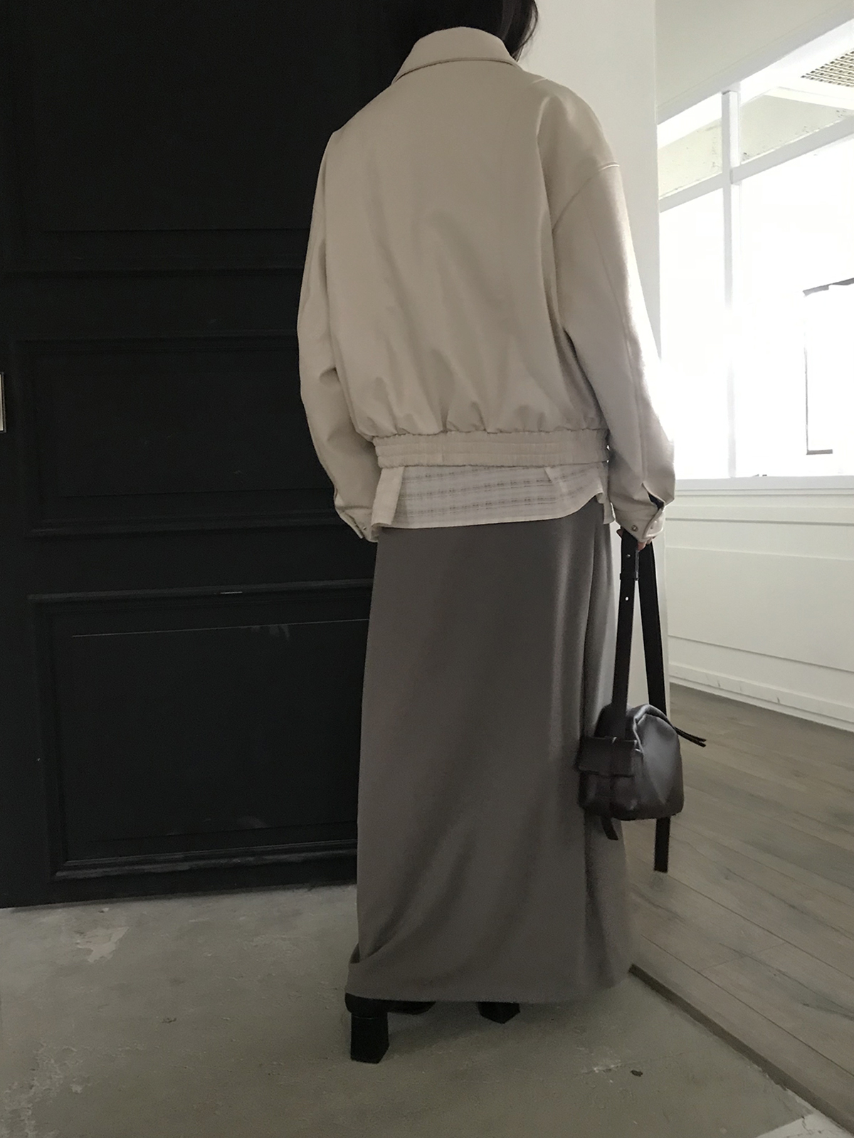 [미엔느] sleek jersey maxi skirt / 슬릭 져지 맥시 스커트 (2col) 상세 이미지 32