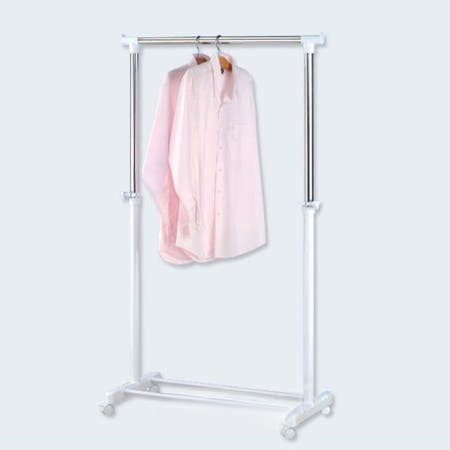이동식 행거 고급형 화이트 와이드 올인원 선반 옷걸이 옷가게 멀티 조립식
