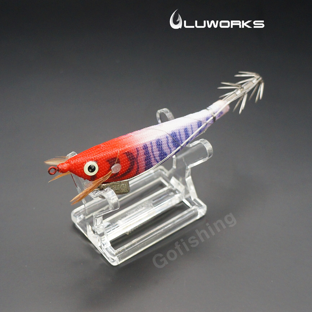 루웍스 퍼플이네 삼봉 에기 심해 갑오징어 한치 오모리그 슷테 LWE-14 퍼플 전갱이, 9.8cm - 상세 이미지 5