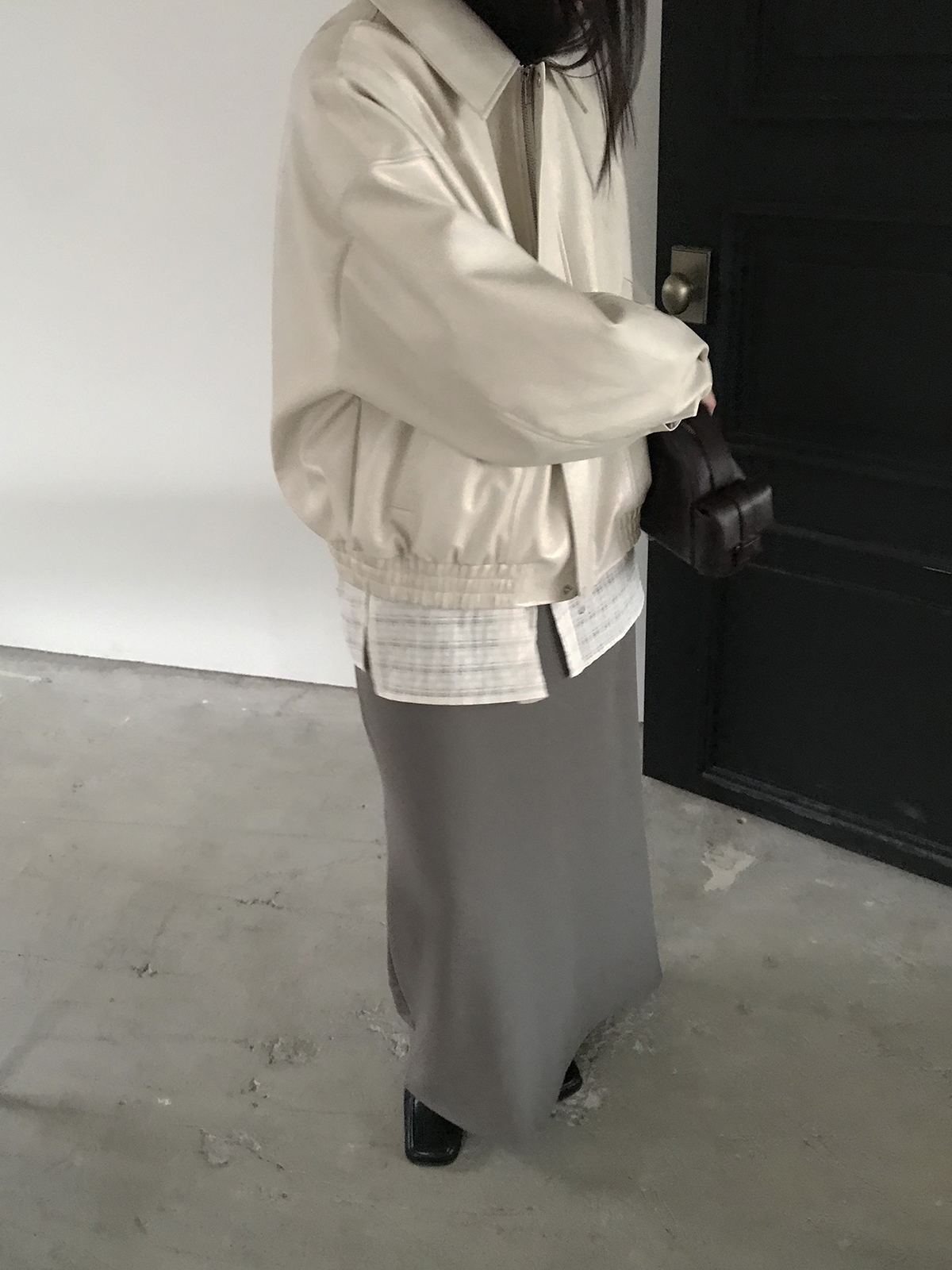 [미엔느] sleek jersey maxi skirt / 슬릭 져지 맥시 스커트 (2col) 상세 이미지 33