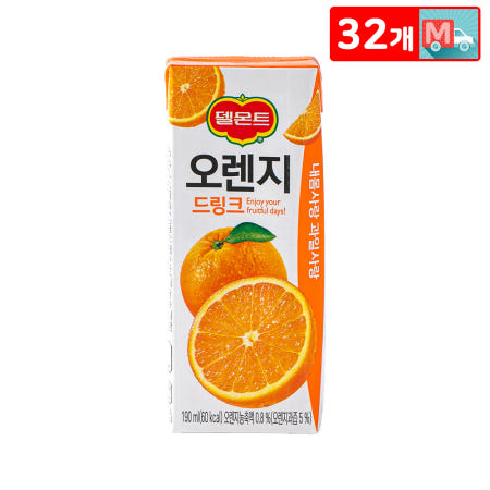 델몬트 오렌지 드링크 팩 190ml X 32 과일팩음료