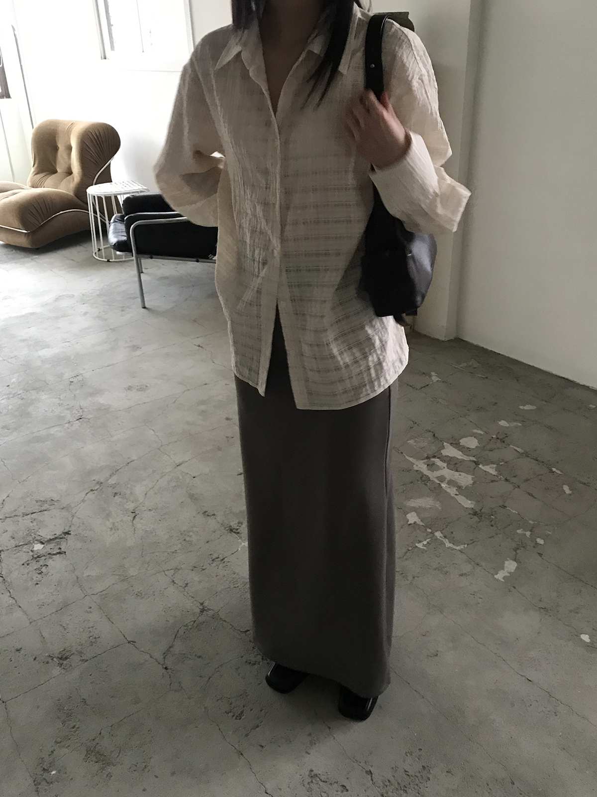 [미엔느] sleek jersey maxi skirt / 슬릭 져지 맥시 스커트 (2col) 상세 이미지 36