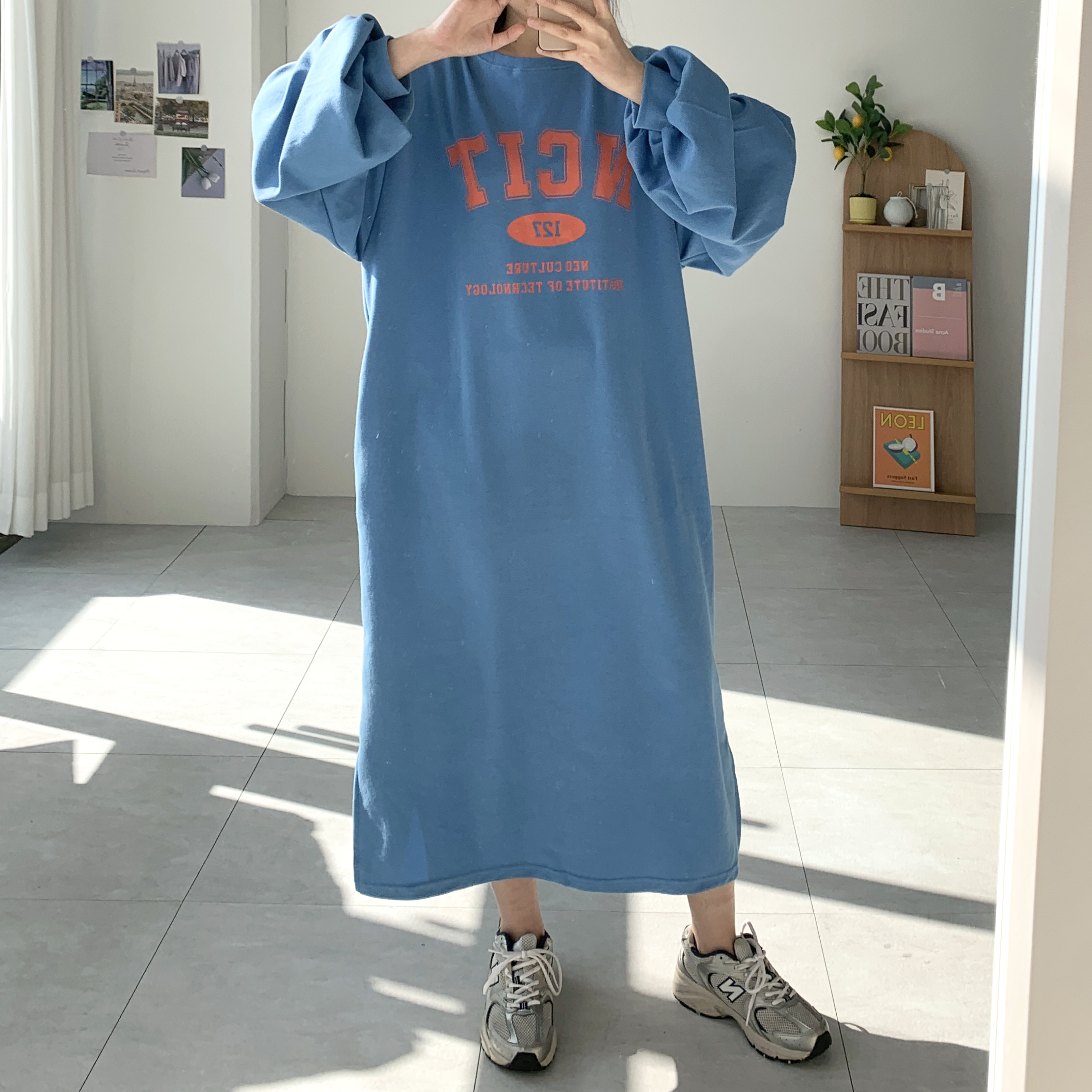 127 나염원피스 77사이즈원피스 마실원피스 이미지 6