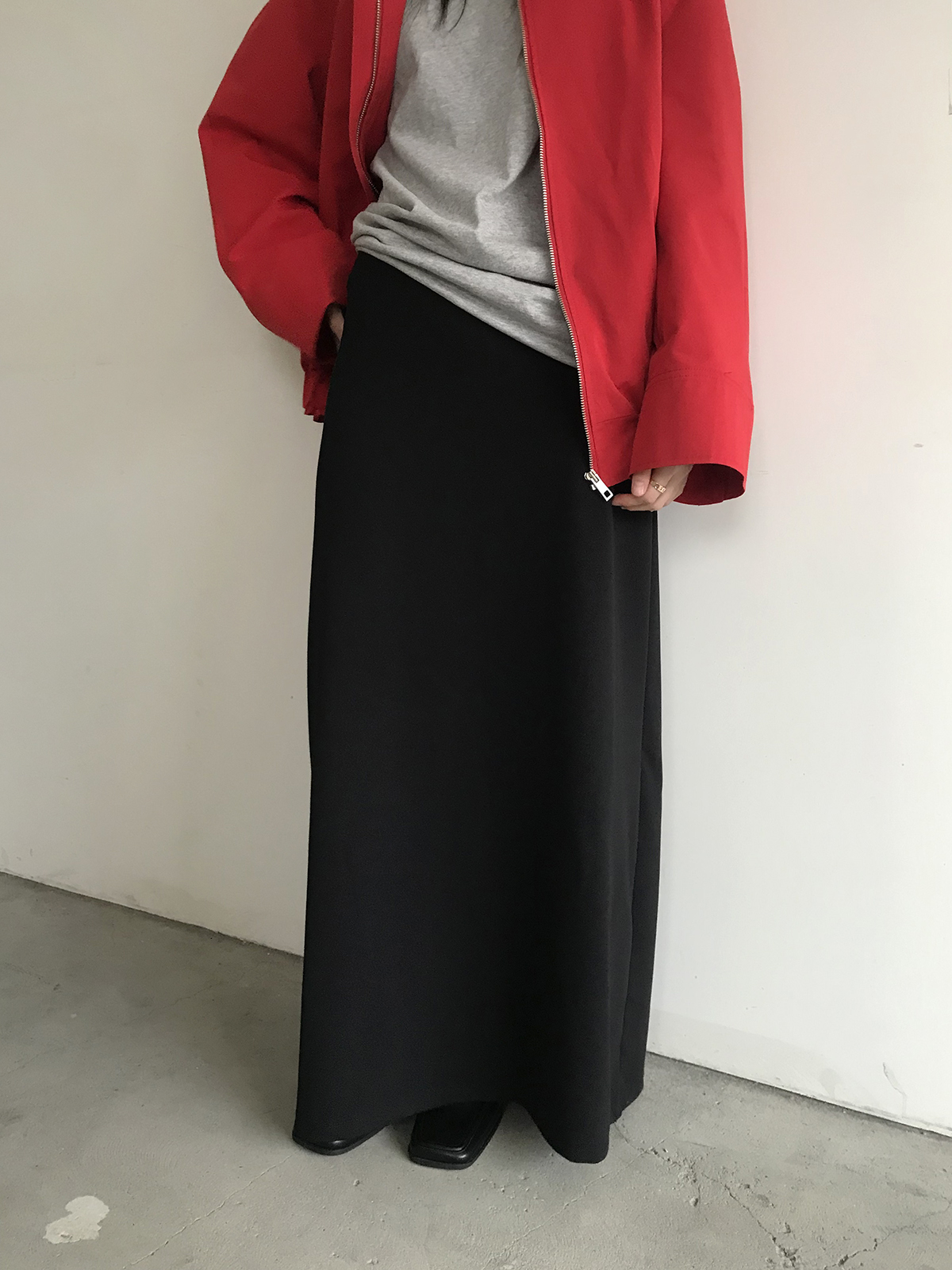 [미엔느] sleek jersey maxi skirt / 슬릭 져지 맥시 스커트 (2col) 상세 이미지 18
