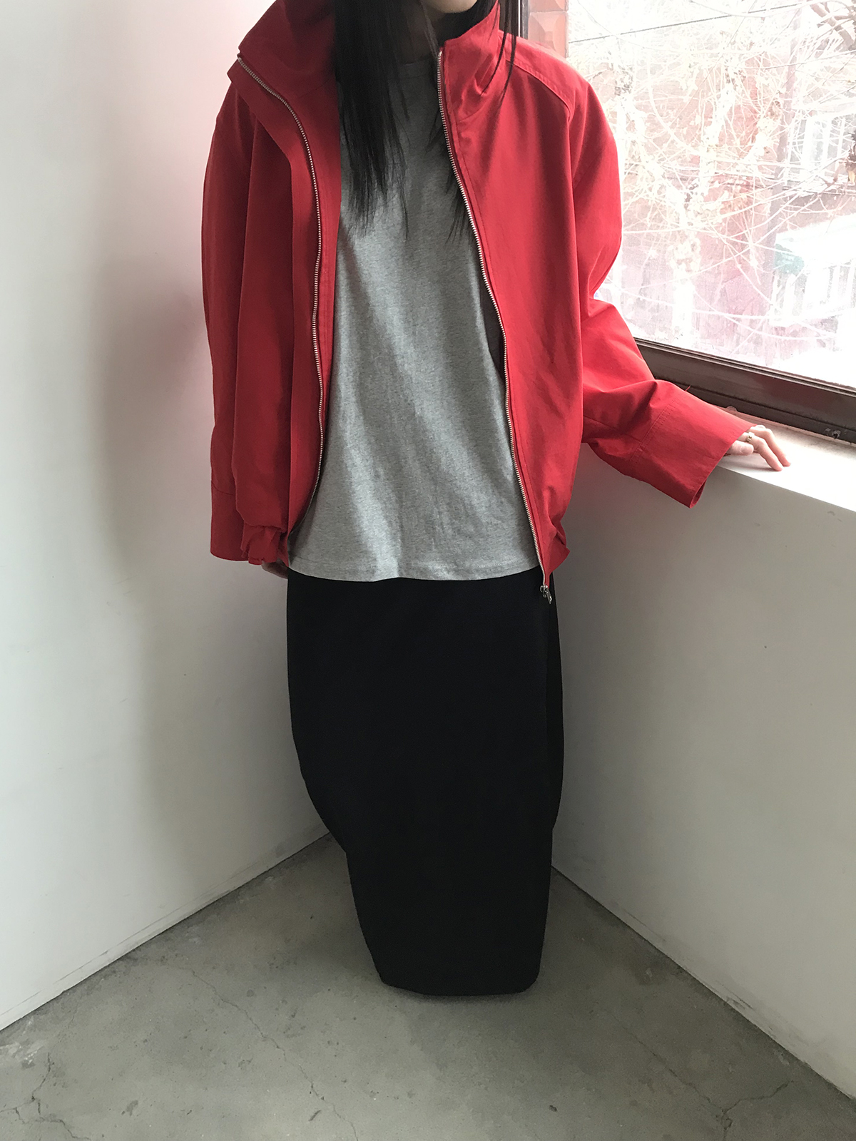 [미엔느] sleek jersey maxi skirt / 슬릭 져지 맥시 스커트 (2col) 상세 이미지 21