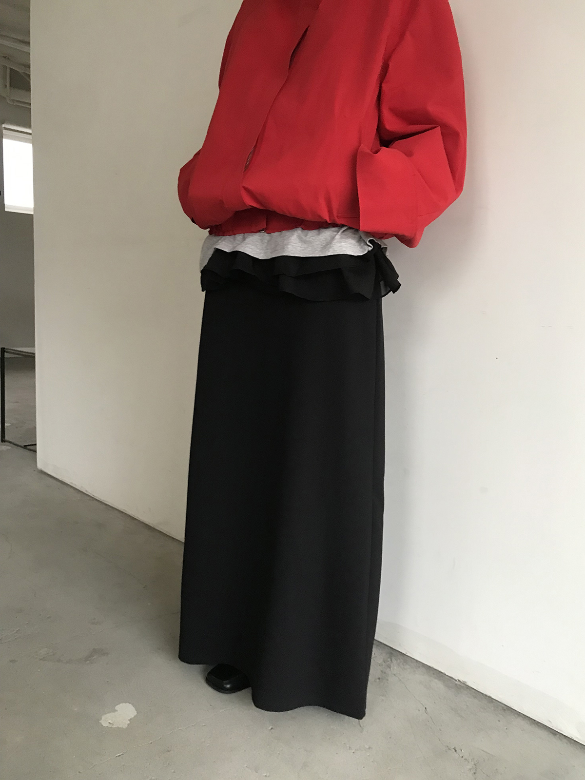 [미엔느] sleek jersey maxi skirt / 슬릭 져지 맥시 스커트 (2col) 상세 이미지 15