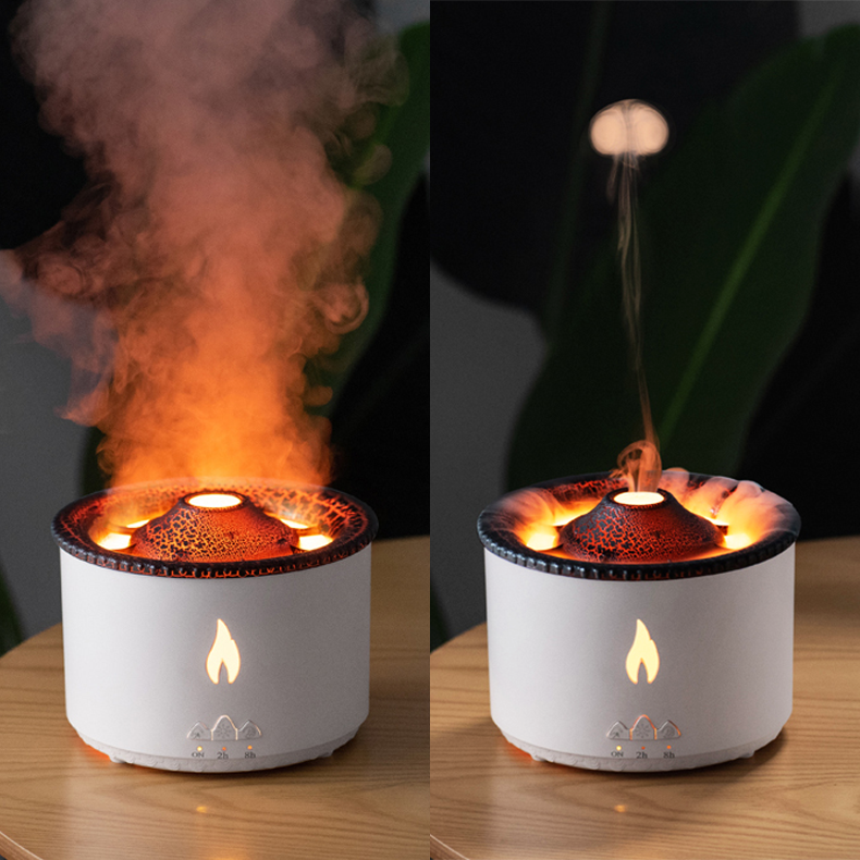 화산 무드등 필터없는 미니가습기 볼케이노 불멍 조명 저소음 노필터 소형가습기 책상 탁상용