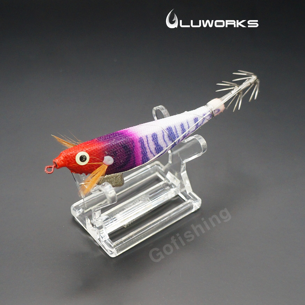 루웍스 퍼플이네 삼봉 에기 심해 갑오징어 한치 오모리그 슷테 LWE-14 그라데이션 퍼플, 9.8cm - 메인 이미지