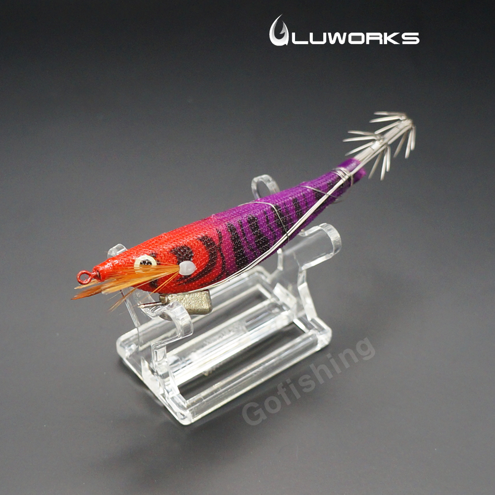 루웍스 퍼플이네 삼봉 에기 심해 갑오징어 한치 오모리그 슷테 LWE-14 레드헤드 옐로우, 9.8cm - 상세 이미지 5