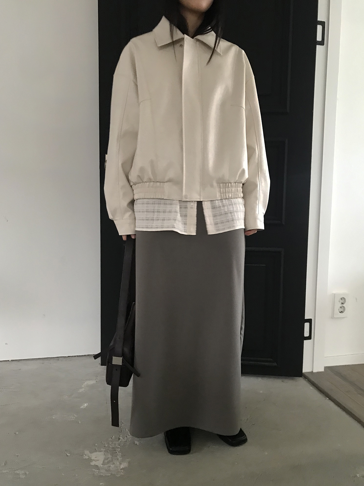 [미엔느] sleek jersey maxi skirt / 슬릭 져지 맥시 스커트 (2col) 상세 이미지 31
