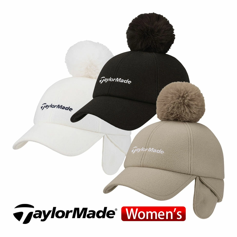 테일러메이드 TaylorMade 여성 골프 방한 캡 방울 모자 이어워머 UN301 - 상품 이미지