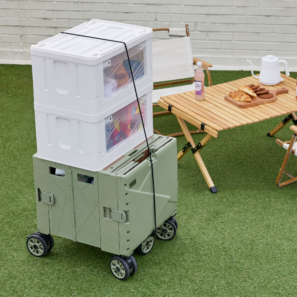 코드리빙 컨버티블 웨건형 2세대 카트 광폭휠 풋브레이크 테이블 상판포함