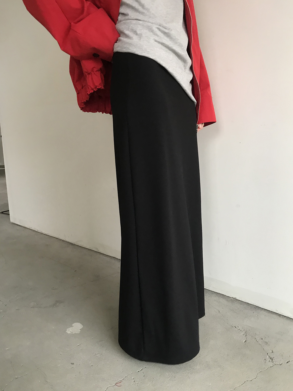 [미엔느] sleek jersey maxi skirt / 슬릭 져지 맥시 스커트 (2col) 상세 이미지 19