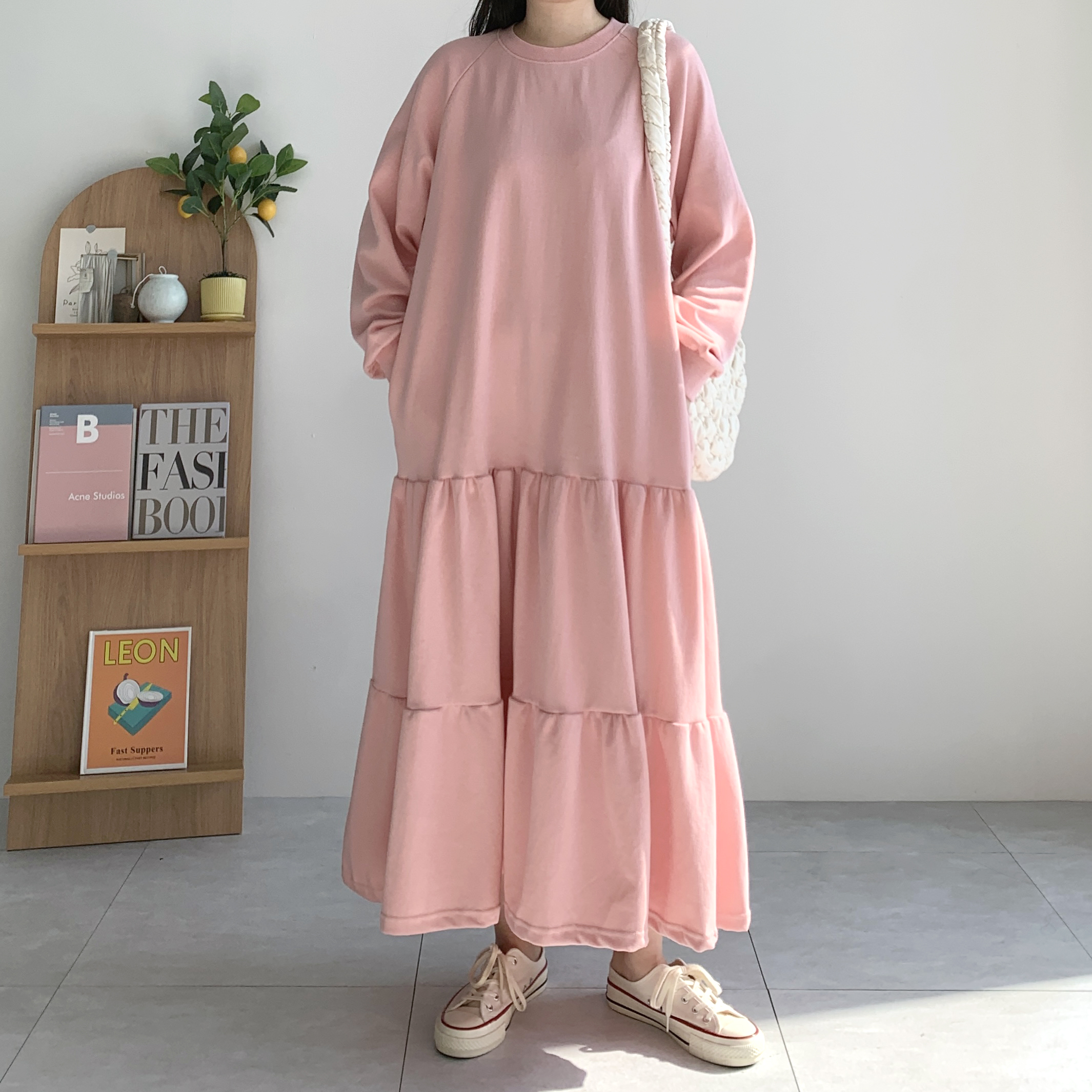 캉캉원피스 핑크원피스 오버핏원피스 - 상세 이미지 4